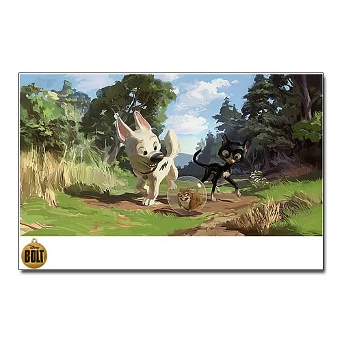 Disney Bolt On The Road Again Paper Giclee Print