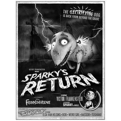 Frankenweenie Sparky's Return Poster Canvas Giclee Print