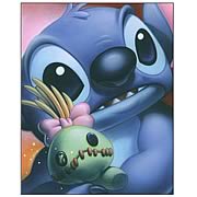 Lilo and Stitch Smile Series Stitch Canvas Giclee Print
