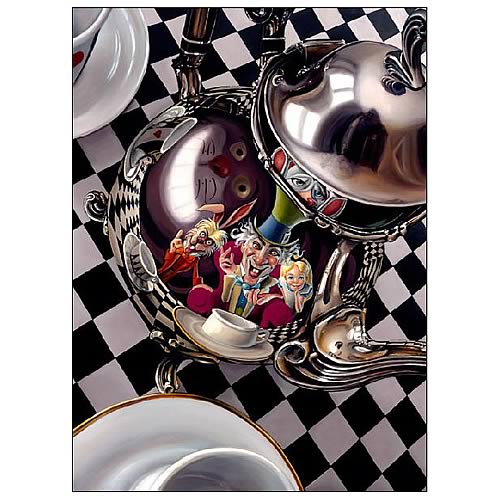 Alice in Wonderland Mad Hatter Tea Party Small Canvas Print