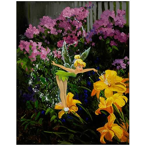 Peter Pan Tinker Bell Pixie Dust in the Garden Paper Giclee