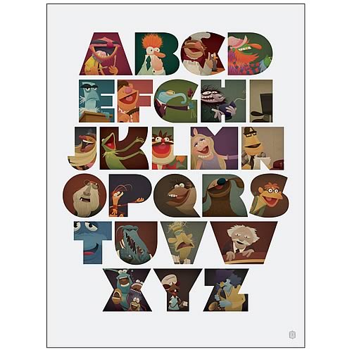 Muppets The Muppabet Fine Art Lithograph