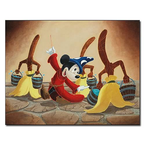 Disney Underground Mickey Mouse Broom Dance Giclee Print