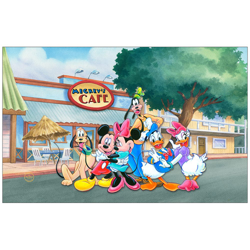 Mickey Mouse and Friends Mickey's Cafe Sericel Giclee Print