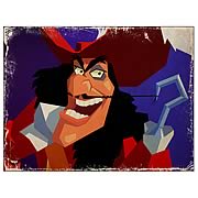 Disney Peter Pan Hook, Line and Stinker Canvas Giclee Print