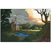 Disney Limited Cinderella Sunset Return Canvas Giclee Print