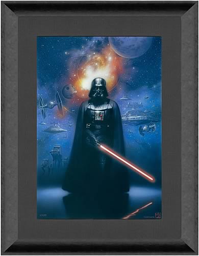 Darth Vader Framed Canvas Giclée Print
