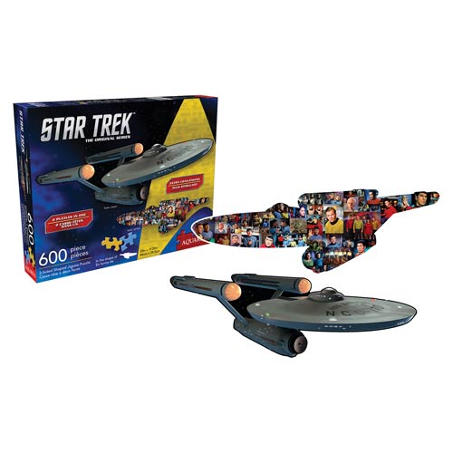 Star Trek: TOS Enterprise 2-Sided 600-Piece Shaped Puzzle