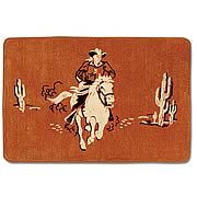 Cowboy Throw Rug