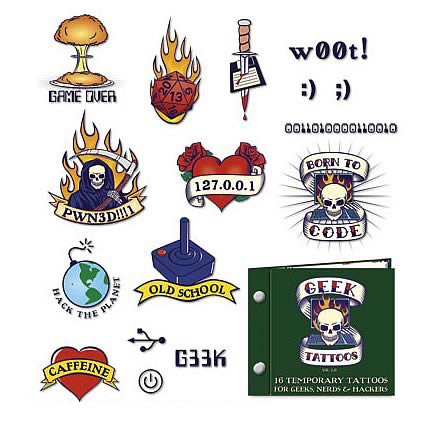 Geek Temporary Tattoos