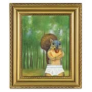 Squirrel Underpants Oil Painting