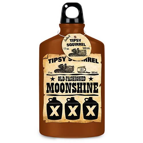 Tipsy Squirrel Old-Fashioned Moonshine Water Bottle