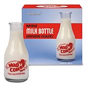 Mad Cow Mini Milk Bottle Drinking Glass 2-Pack