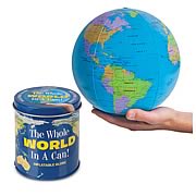 Whole World in a Can Inflatable Globe