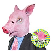Creepy Pig Latex Full Head Mask