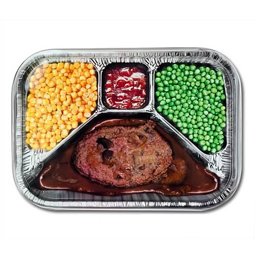 TV Dinner Style Metal Serving Tray