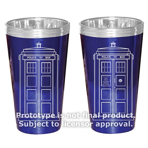 Doctor Who TARDIS 16 oz. Glass Set of 2