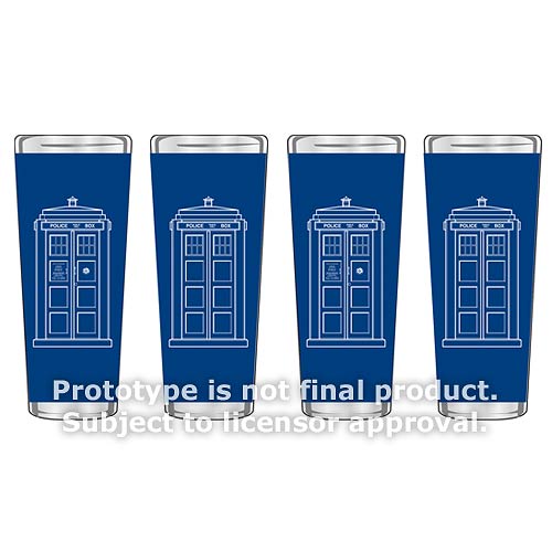 Doctor Who TARDIS 2 oz. Glass Set of 4