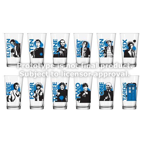 Doctor Who 16 oz. Glass Set of 12