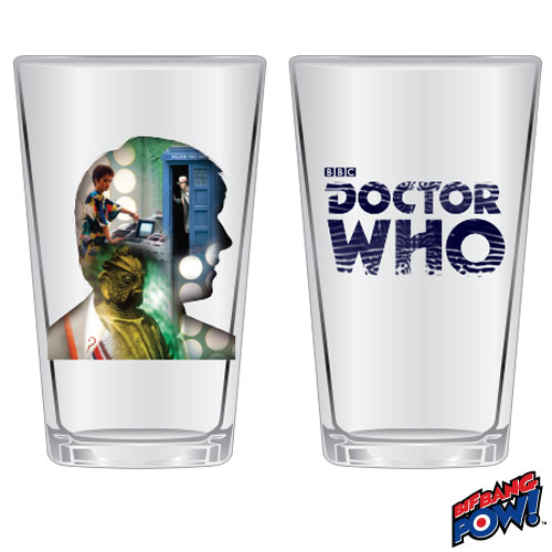 Doctor Who Anniversary Fifth Doctor 16 oz. Glass Set of 2