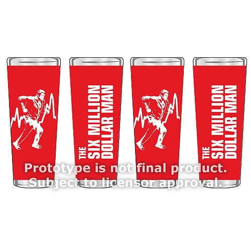 The Six Million Dollar Man 2 oz. Glass Set of 4