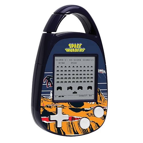 Space Invaders Electronic Carabiner Key Chain