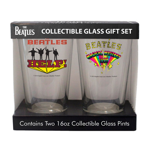 Beatles Help! and Magical Mystery 16 oz. Pint Glass 2-Pack