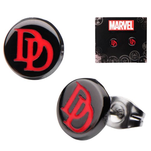 Daredevil Logo Round Stud Earrings