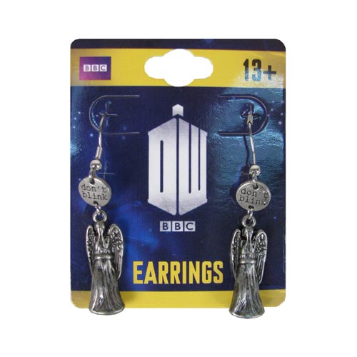 Doctor Who Weeping Angel Dangle Earrings