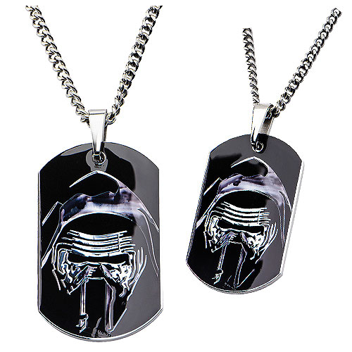 Star Wars VII Kylo Stainless Steel Dog Tag Pendant Necklace
