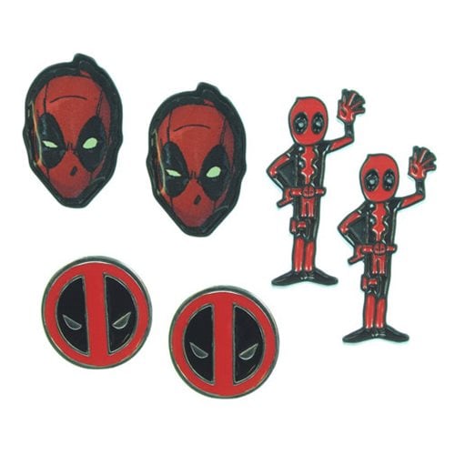 Deadpool Earrings 3-Pack Set