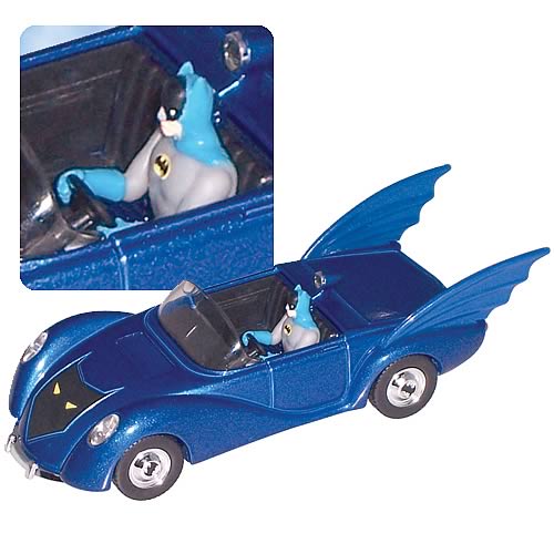 Batman 1960s Die-Cast 1:43 Scale Batmobile  2 with Figure
