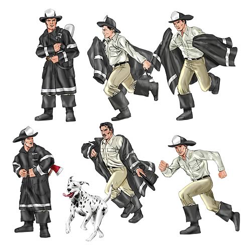 Baltimore Fire Dept. Engine 31 Sound of the Alarm Figure Set