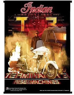 Terminator T-850 with Motorcycle Wall Scroll