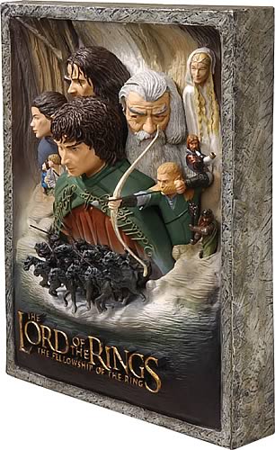 Fellowship of the Ring Movie Poster Sculpture