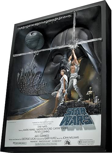 Star Wars A New Hope Style A Movie Poster Sculpture