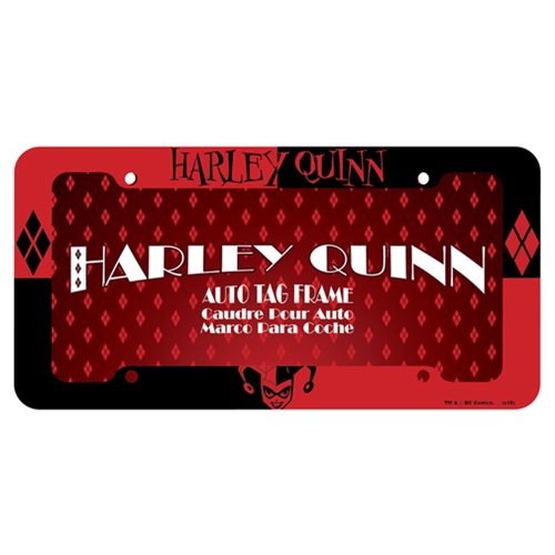 Harley Quinn Plastic License Plate Frame