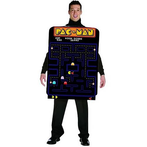 Pac-Man Adult Video Game Screen Poncho Costume