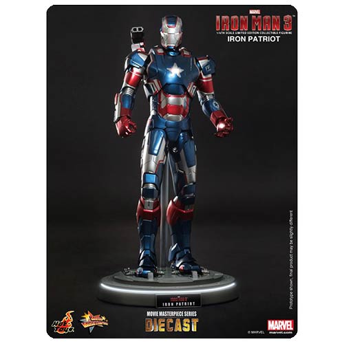 Iron Man 3 Iron Patriot Movie Masterpiece Die-Cast Figure