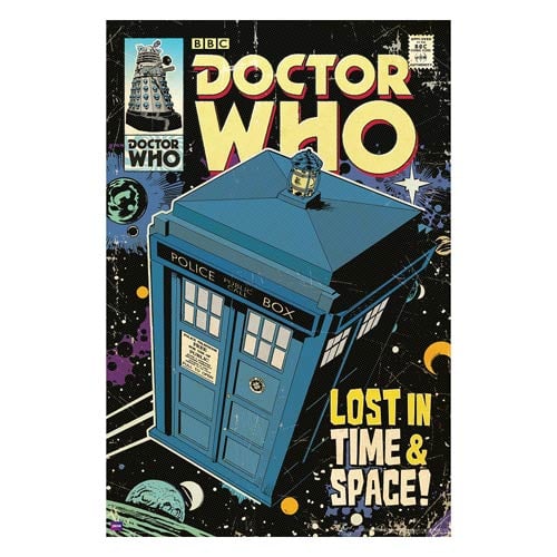 Doctor Who TARDIS Comic Book Cover Poster