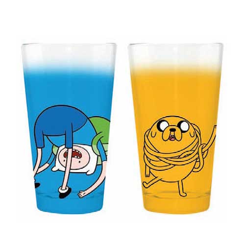 Adventure Time Jake Wrap and Finn Roll Pint Glass 2-Pack