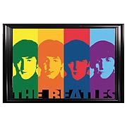 The Beatles Four Color Framed Mirror Art