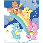 Care Bears Rainbow Slide Micro Raschel Fleece Blanket