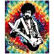 Jimi Hendrix Tie Dye Micro Raschel Fleece Blanket