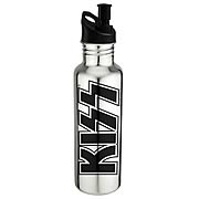 KISS Black and Silver Logo Water Bottle
