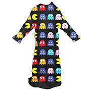 Pac-Man Fleece Blanket with Sleeves