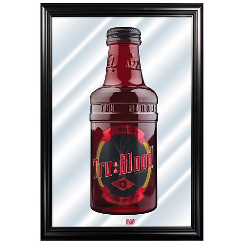 True Blood Bottle Framed Mirror Art