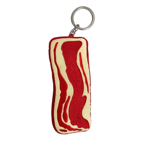 Sizzling Bacon Plush Key Chain with Sound