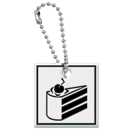 Portal Cake Level Sign Key Cap Key Chain