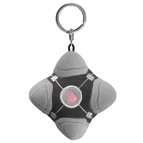 Portal 2 Weighted Companion Cube Plush Key Chain